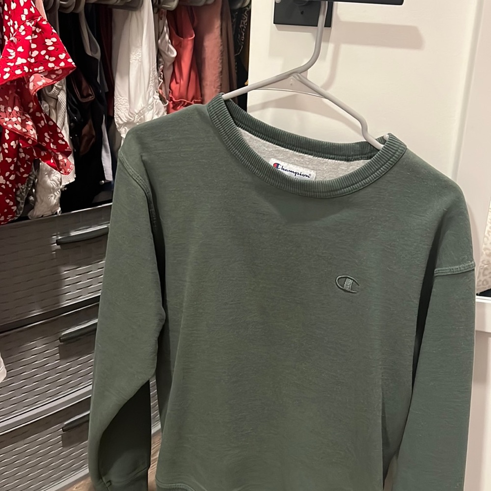 Green champion crew neck